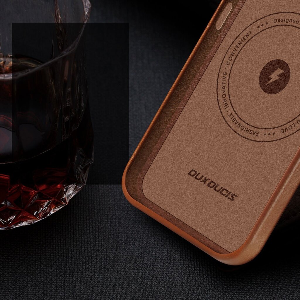 Dux Ducis Naples iPhone 14 magnetic leather MagSafe brown цена и информация | Telefoni kaaned, ümbrised | kaup24.ee