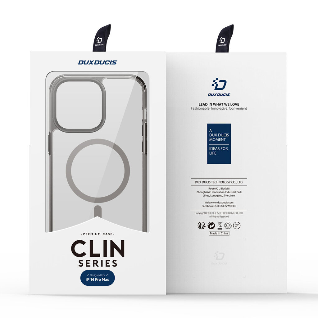 Dux Ducis Clin2 iPhone 14 Pro Max magnetic MagSafe grey цена и информация | Telefoni kaaned, ümbrised | kaup24.ee