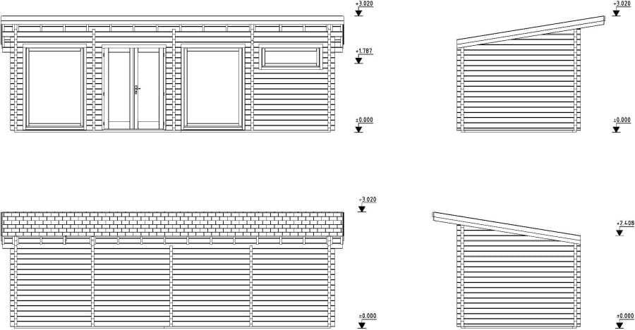 Aiamaja-kodukontor Heidy 22,8 m² 2 toaga ja 70 mm freespalgist hind ja info | Kuurid ja aiamajad | kaup24.ee