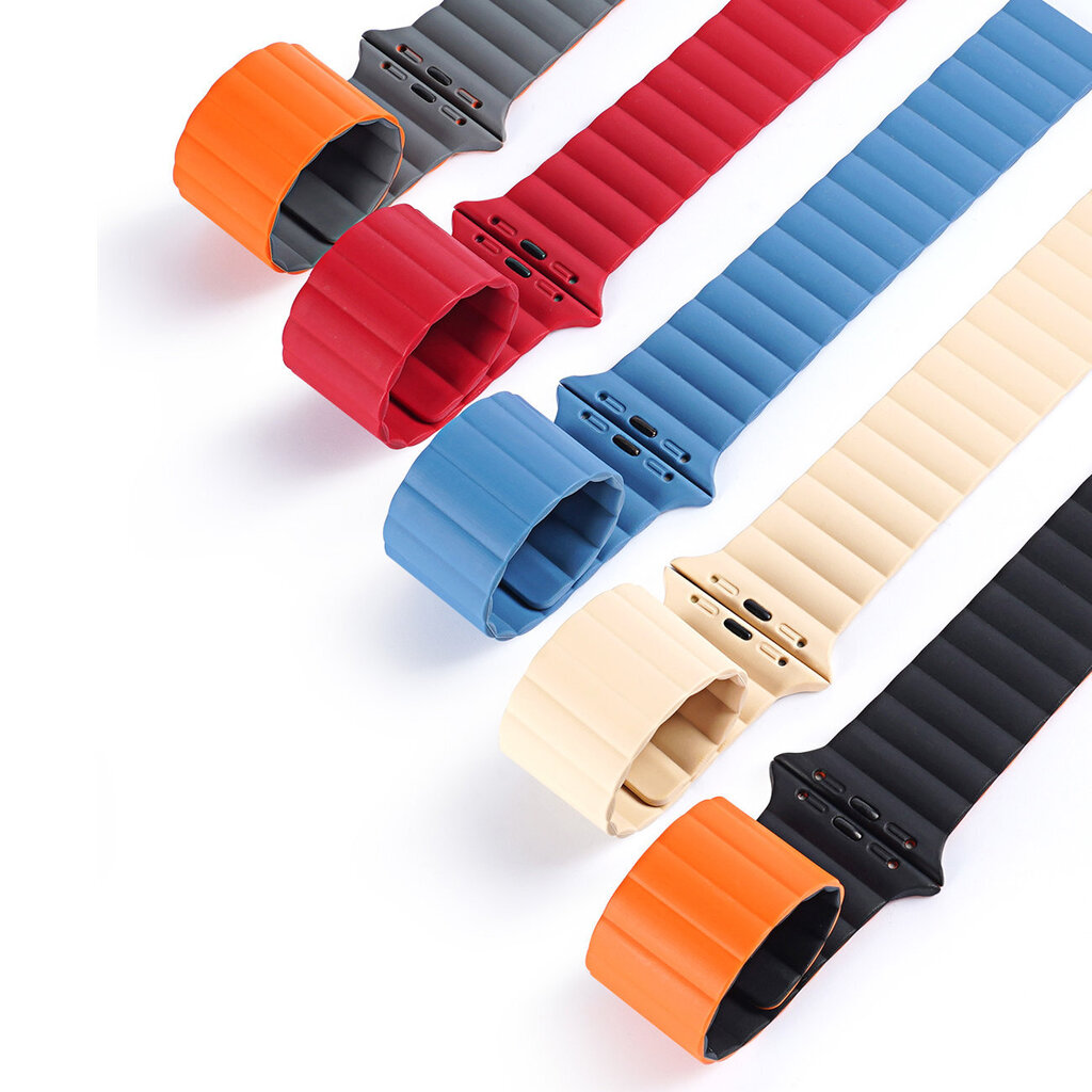 Dux Ducis Magnetic Strap Black/Orange цена и информация | Nutikellade ja nutivõrude tarvikud | kaup24.ee