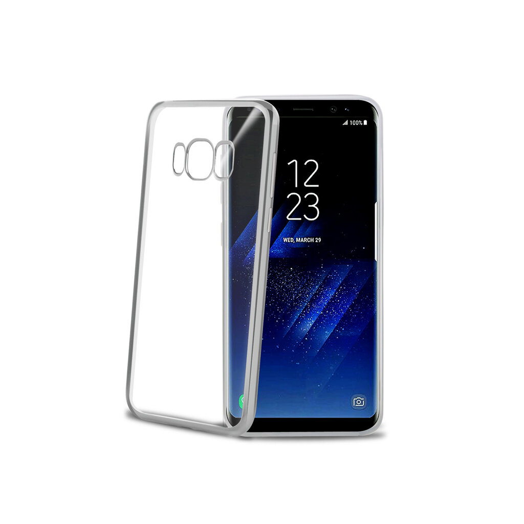 Samsung Galaxy S8 cover LASER by Celly Silver hind ja info | Telefoni kaaned, ümbrised | kaup24.ee
