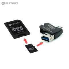 Платиновый PMMSD8CR4 4in1 8ГБ USB-накопитель + Micro SD Card + Micro USB OTG сканер для телефонов и планшетов цена и информация | Карты памяти | kaup24.ee