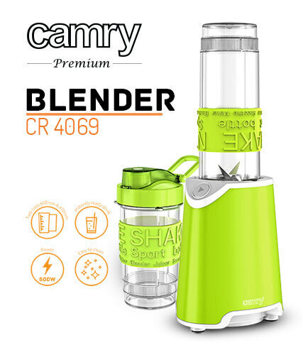 Camry Blander CR 4069 Green, 500 W, Plastic, 0.6 hind ja info | Blenderid | kaup24.ee