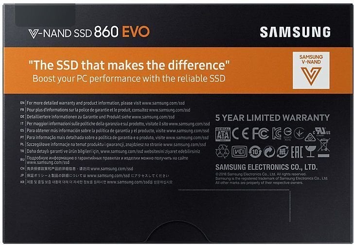 Sisemine kõvaketas Samsung 860 Evo Sata III 2.5" SSD 250GB hind ja info | Sisemised kõvakettad (HDD, SSD, Hybrid) | kaup24.ee