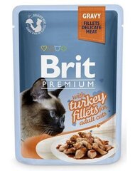 Brit Premium Turkey Fillets in Gravy märgtoit kassidele 85g цена и информация | Кошачьи консервы | kaup24.ee