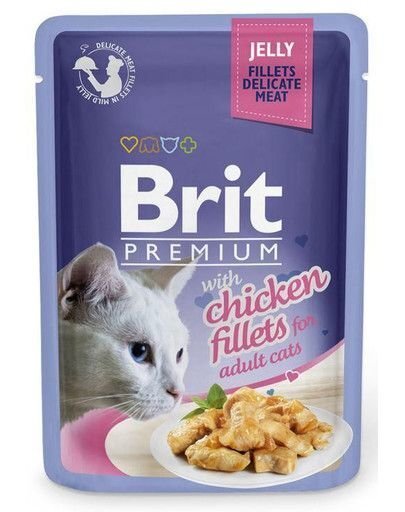 Brit Premium Cat Delicate Chicken Fillets in Jelly märgtoit kassidele 85g цена и информация | Konservid kassidele | kaup24.ee