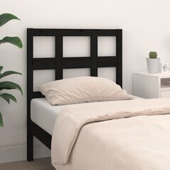vidaXL voodipeats, must, 80,5 x 4 x 100 cm, männipuit hind ja info | Voodid | kaup24.ee