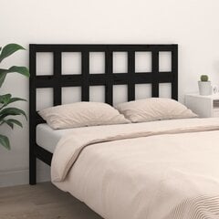 vidaXL voodipeats, must, 165,5 x 4 x 100 cm, männipuit hind ja info | Voodid | kaup24.ee