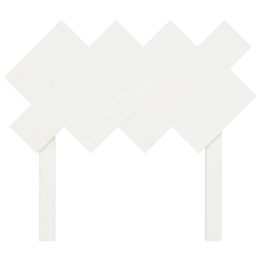 vidaXL voodipeats, valge, 92x3x81 cm, männipuit hind ja info | Voodid | kaup24.ee