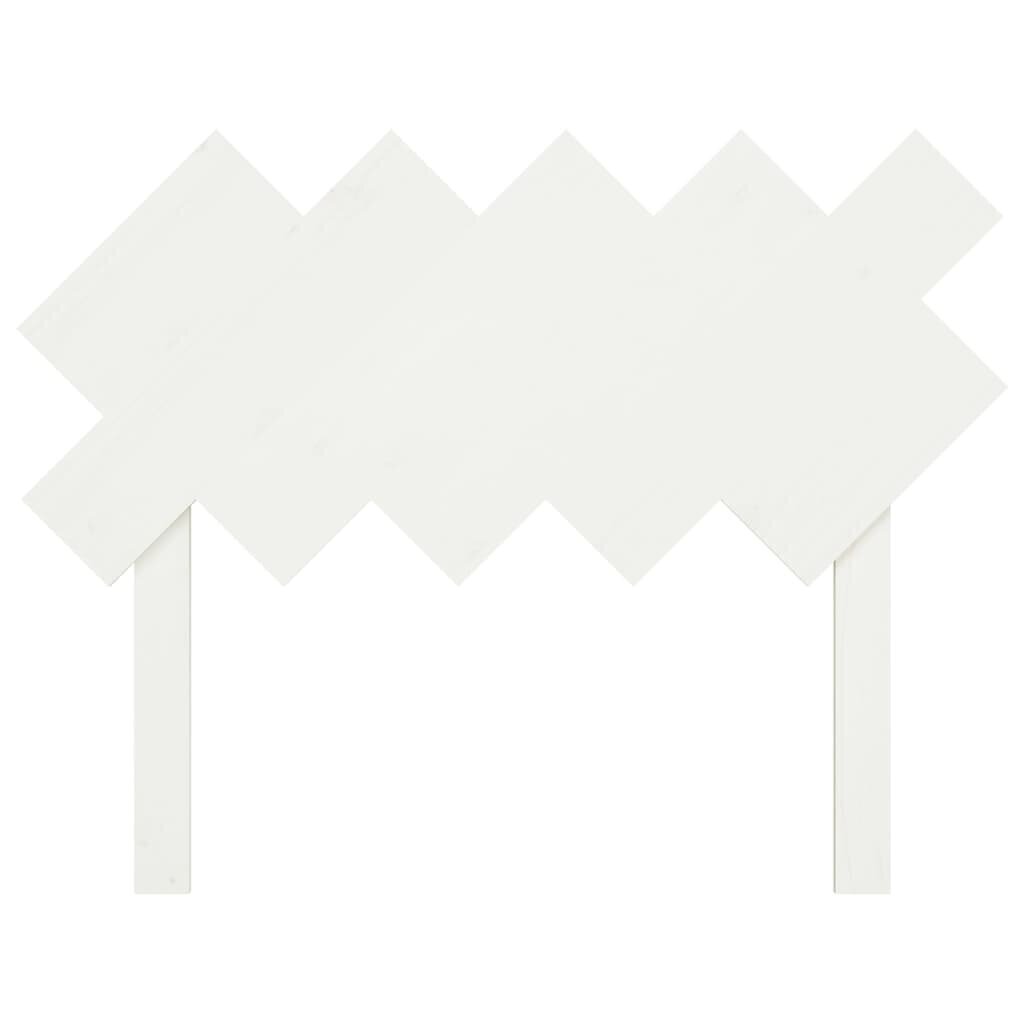 vidaXL voodipeats, valge, 104x3x80,5 cm, männipuit hind ja info | Voodid | kaup24.ee