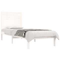 Каркас кровати, белый, 75x190см, массив дерева, односпальный цена и информация | Кровати | kaup24.ee