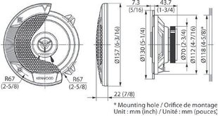 Kenwood KFC-S1366, 2 tk hind ja info | Kenwood Autokaubad | kaup24.ee