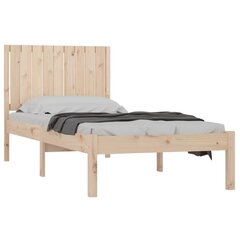 vidaXL voodiraam, täismännipuit, 90 x 190 cm hind ja info | Voodid | kaup24.ee