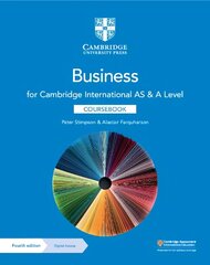 Cambridge International AS & A Level Business Coursebook with Digital Access   (2 Years) 4th Revised edition цена и информация | Книги для подростков и молодежи | kaup24.ee