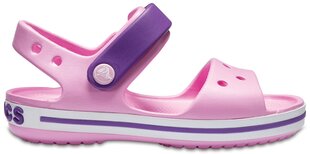 Сандалии Crocs™ для девочек Crocband Sandal, Carnation/Amethyst, розовые цена и информация | Детские сандали | kaup24.ee
