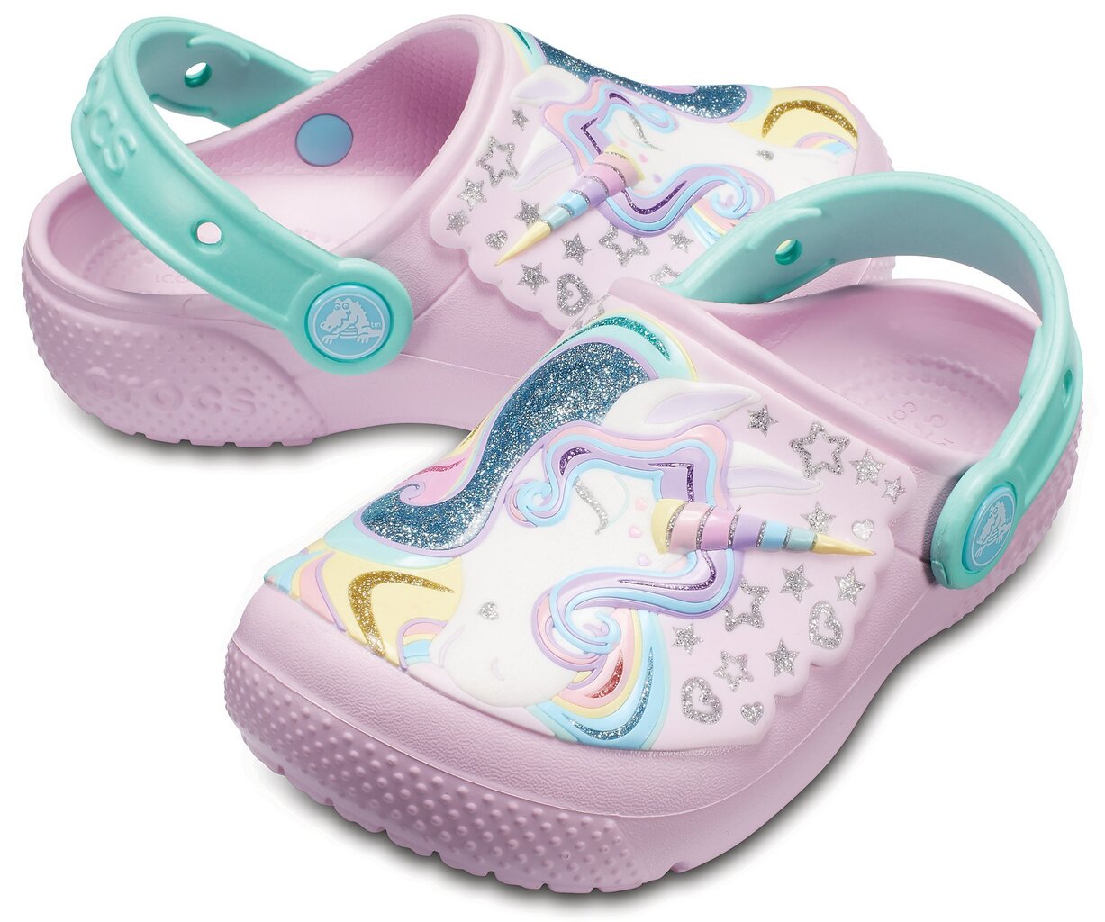 Tüdrukute jalanõud Crocs™ Fun Lab Clogs, Ballerina Pink / New Mint hind ja info | Laste kummijalatsid | kaup24.ee