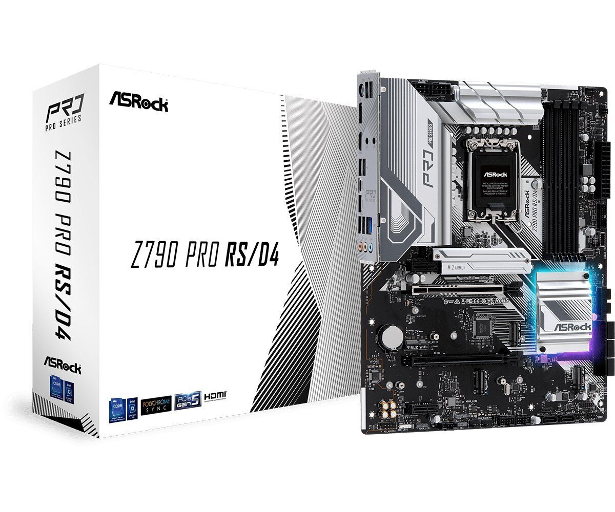 ASRock Z790 Pro RS/D4, ATX, LGA 1700, DDR4 hind ja info | Emaplaadid | kaup24.ee
