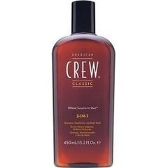 Meeste šampoon-palsam-dušigeel American Crew 3 in 1, 250 ml hind ja info | American Crew Kosmeetika, parfüümid | kaup24.ee