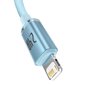 Baseus cable Crystal Shine USB - Lightning 1,2 m 2,4A sky blue цена и информация | Mobiiltelefonide kaablid | kaup24.ee