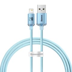 Baseus Crystal Shine USB - Lightning, 1.2 м, 2.4 A цена и информация | Кабели для телефонов | kaup24.ee