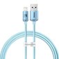 Baseus cable Crystal Shine USB - Lightning 1,2 m 2,4A sky blue цена и информация | Mobiiltelefonide kaablid | kaup24.ee