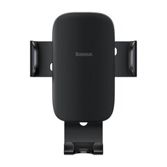 Baseus Metal Age II gravitational car phone holder to round ventilation grid (black) цена и информация | Держатели для телефонов | kaup24.ee