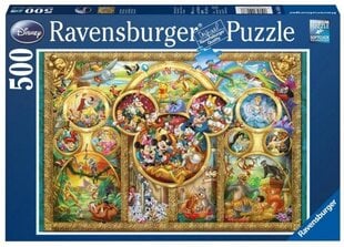 Ravensburger - Puzzle 500 Disney Family цена и информация | Пазлы | kaup24.ee