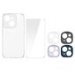 Baseus Illusion Transparent Case, lens frames, tempered glass set for iPhone 14 Plus + cleaning kit hind ja info | Telefoni kaaned, ümbrised | kaup24.ee