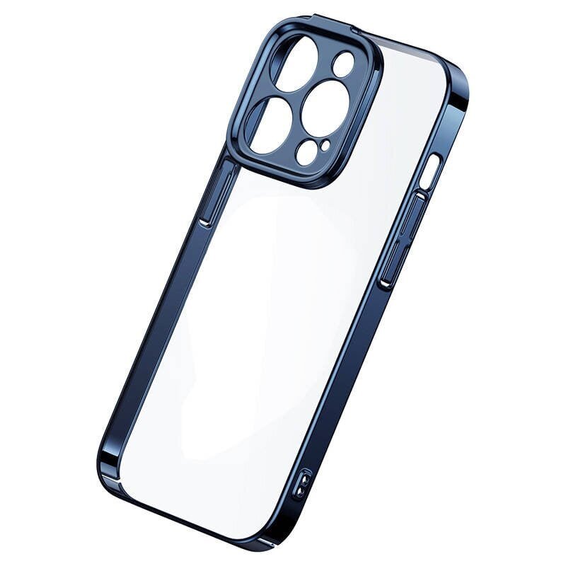 Baseus Glitter Transparent Case and Tempered Glass set for iPhone 14 Pro Max (blue) hind ja info | Telefoni kaaned, ümbrised | kaup24.ee