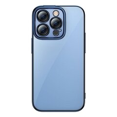 Baseus Glitter Transparent Case and Tempered Glass set for iPhone 14 Pro (blue) цена и информация | Чехлы для телефонов | kaup24.ee