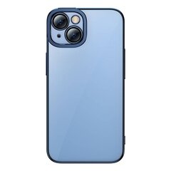 Baseus Glitter Transparent Case and Tempered Glass set for iPhone 14 (blue) цена и информация | Чехлы для телефонов | kaup24.ee