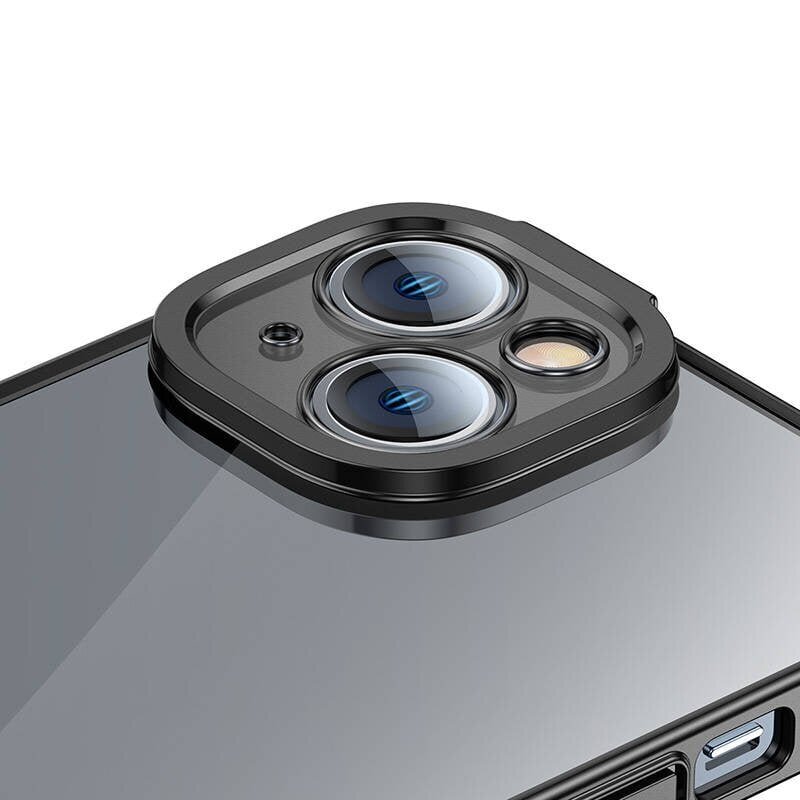Baseus Glitter Transparent Case and Tempered Glass set for iPhone 14 (black) hind ja info | Telefoni kaaned, ümbrised | kaup24.ee