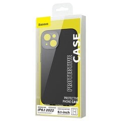 Baseus Liquid Silica Case and Tempered Glass set for iPhone 14 (black) цена и информация | Чехлы для телефонов | kaup24.ee