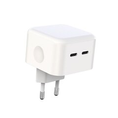 XO wall charger L102 PD 35W 2x USB-C white hind ja info | Mobiiltelefonide laadijad | kaup24.ee