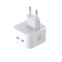 XO wall charger L102 PD 35W 2x USB-C white hind ja info | Mobiiltelefonide laadijad | kaup24.ee