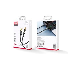 XO Clear cable NB229 USB - USB-C 1,0 m 2,4A black hind ja info | Mobiiltelefonide kaablid | kaup24.ee