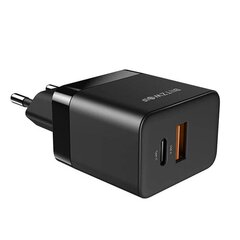 Wall charger Blitzwolf BW-S21 GaN 35W, USB + USB-C (black) hind ja info | Mobiiltelefonide laadijad | kaup24.ee