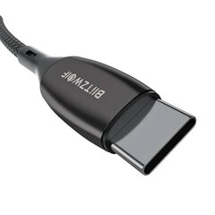 USB-C to USB-C cable BlitzWolf BW-TC23, with display, 100 Вт, 0.9 м (black) цена и информация | Borofone 43757-uniw | kaup24.ee