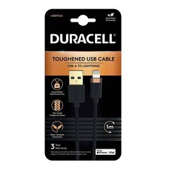 Duracell USB-C cable for Lightning 1m (Black) hind ja info | Mobiiltelefonide kaablid | kaup24.ee