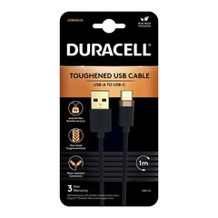 Duracell USB cable for USB-C 2.0 1 м (Black) цена и информация | Duracell Мобильные телефоны, Фото и Видео | kaup24.ee