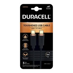 Duracell USB-C cable for USB-C 3.2 1m (Black) hind ja info | Mobiiltelefonide kaablid | kaup24.ee