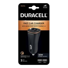 Car Charger 2xUSB 27W Duracell (Black) цена и информация | Зарядные устройства для телефонов | kaup24.ee