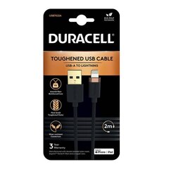 Duracell USB-C cable for Lightning 2m (Black) hind ja info | Mobiiltelefonide kaablid | kaup24.ee