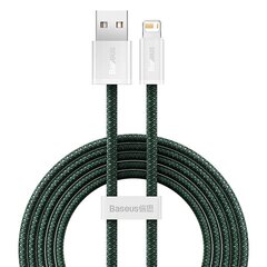 USB cable for Lightning Baseus Dynamic 2 Series, 2.4A, 2m (green) hind ja info | Mobiiltelefonide kaablid | kaup24.ee