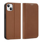 Dux Ducis Skin X2 iPhone 14 Max with magnetic flap brown цена и информация | Telefoni kaaned, ümbrised | kaup24.ee