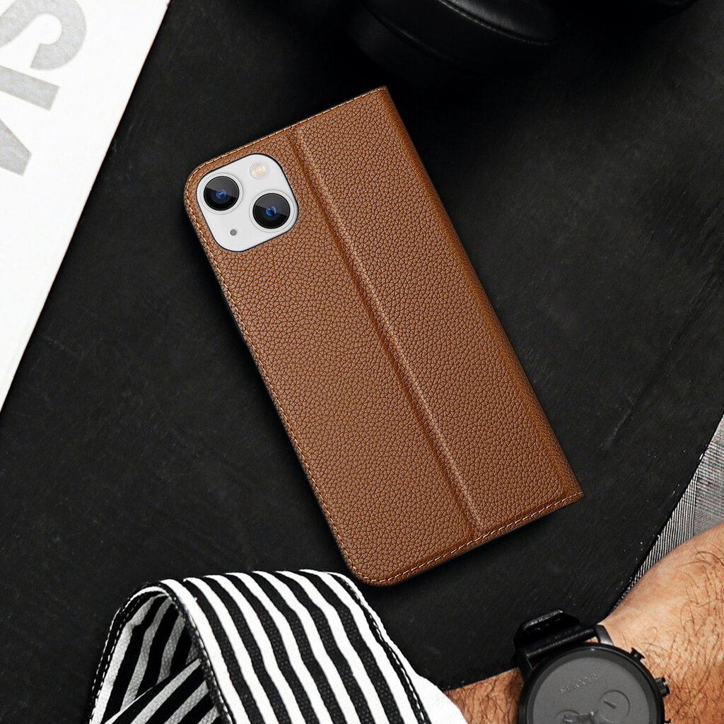 Dux Ducis Skin X2 iPhone 14 Max with magnetic flap brown цена и информация | Telefoni kaaned, ümbrised | kaup24.ee