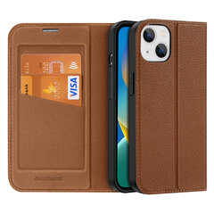 Dux Ducis Skin X2 iPhone 14 with magnetic flap brown цена и информация | Чехлы для телефонов | kaup24.ee