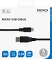 Deltaco USB-303S-K цена и информация | Mobiiltelefonide kaablid | kaup24.ee