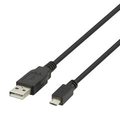 Deltaco, USB 2.0 Micro B, 2.4A, 3м, черный / USB-303S-K / 00140010 цена и информация | Кабели для телефонов | kaup24.ee