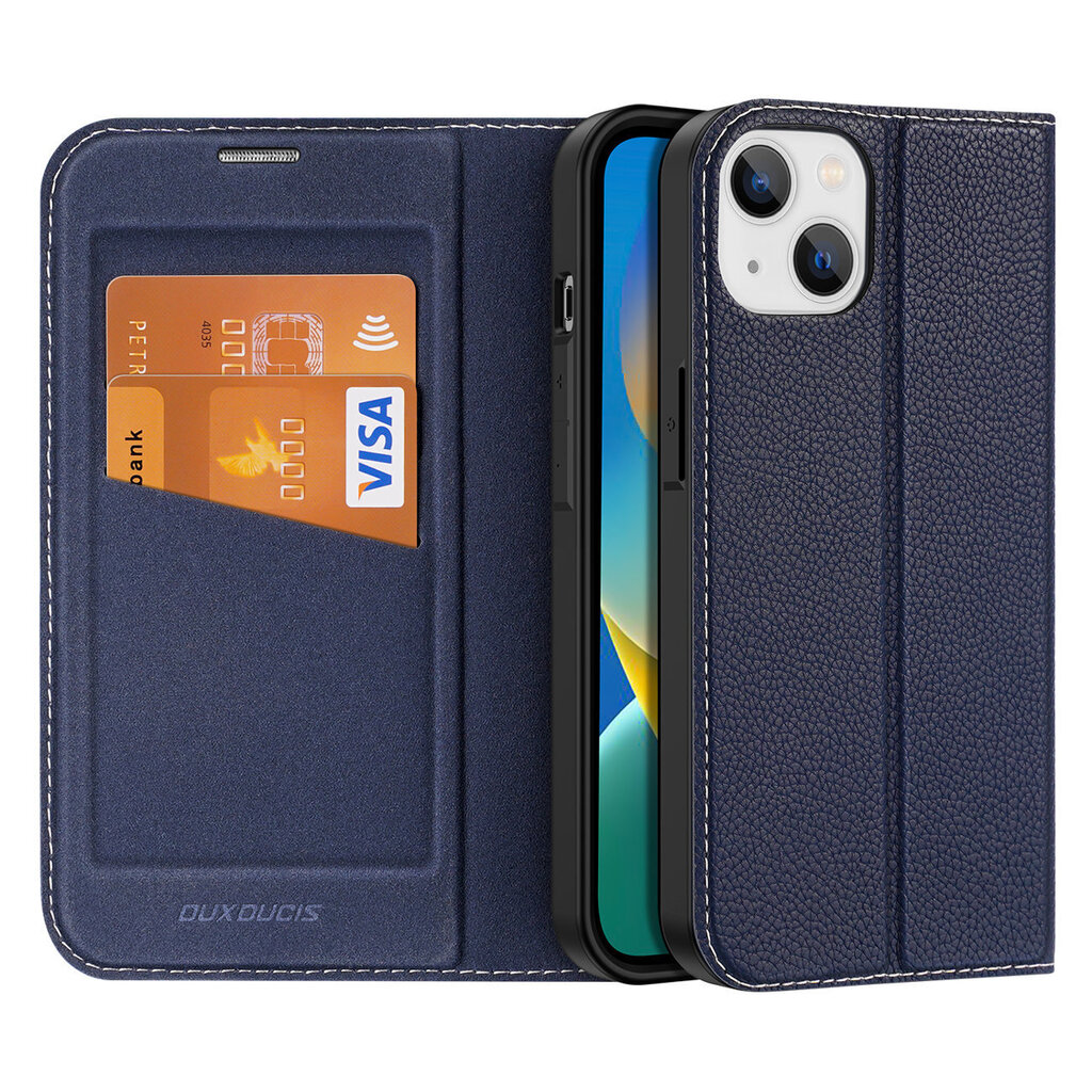 Dux Ducis Skin X2 iPhone 14 with magnetic flap blue цена и информация | Telefoni kaaned, ümbrised | kaup24.ee